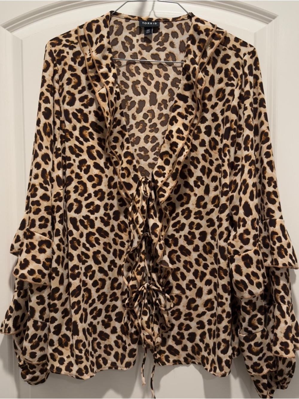 Torrid Leopard Print Long Sleeve Top Torrid size 00